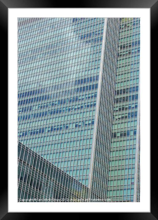Canary Wharf Skyscraper Framed Mounted Print by Iain McGillivray