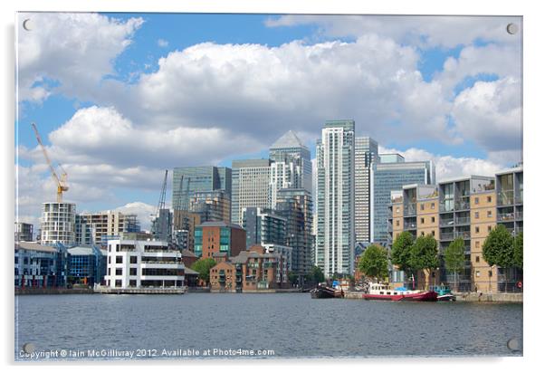 Docklands Skyline Acrylic by Iain McGillivray