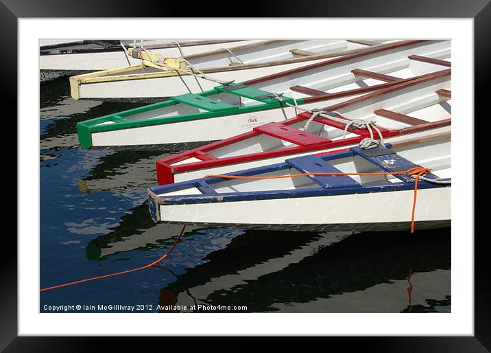Rowing Boats Framed Mounted Print by Iain McGillivray