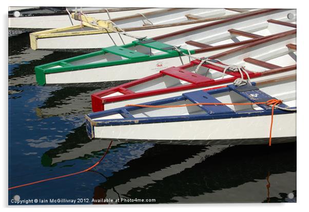 Rowing Boats Acrylic by Iain McGillivray