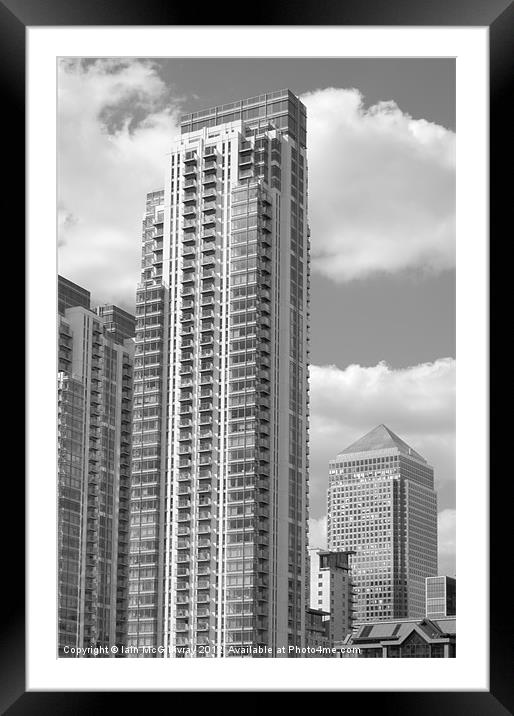 Docklands Apartment Tower Framed Mounted Print by Iain McGillivray