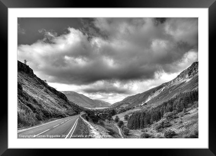 The Road Through Snowdonia Framed Mounted Print by J Biggadike