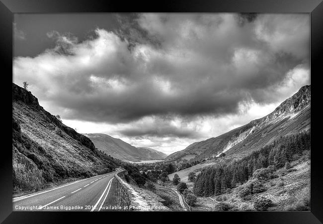 The Road Through Snowdonia Framed Print by J Biggadike