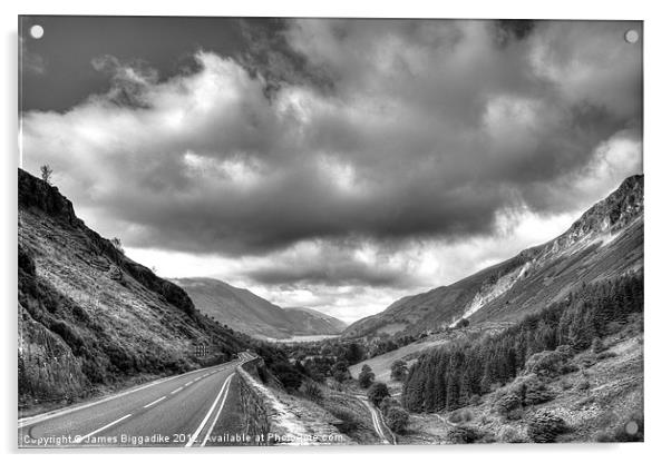 The Road Through Snowdonia Acrylic by J Biggadike