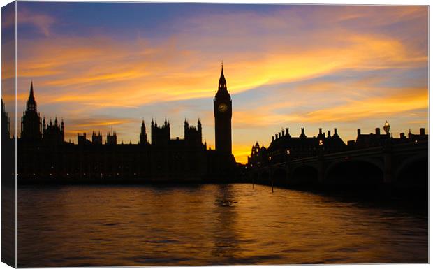 Golden Hour in Westminster Canvas Print by Sandi-Cockayne ADPS