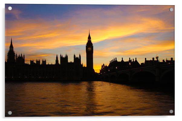 Golden Hour in Westminster Acrylic by Sandi-Cockayne ADPS