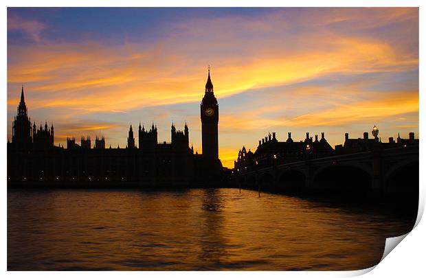 Golden Hour in Westminster Print by Sandi-Cockayne ADPS