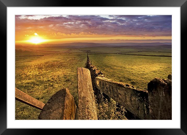 Peak District Sunrise. The path to Castleton. Framed Mounted Print by Darren Burroughs