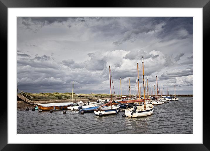 Boats in Morston Quay Harbour Framed Mounted Print by Paul Macro
