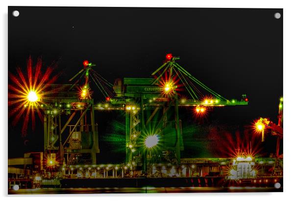 Hunterston Deepwater Terminal(2) Acrylic by Tylie Duff Photo Art