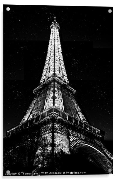 Eiffel Tower, Paris, under the stars Acrylic by Thomas Lynch