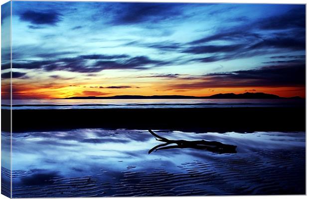 Troon Beach, Reflections Canvas Print by Aj’s Images