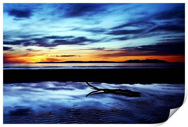 Troon Beach, Reflections Print by Aj’s Images