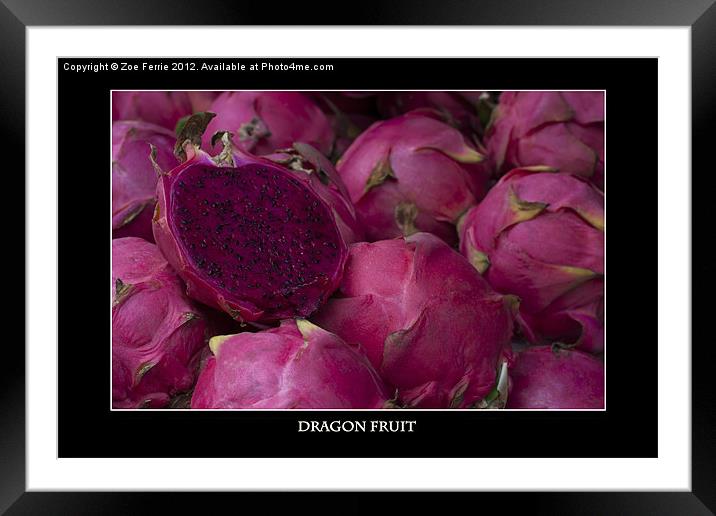 Dragonfruit at the Market Framed Mounted Print by Zoe Ferrie