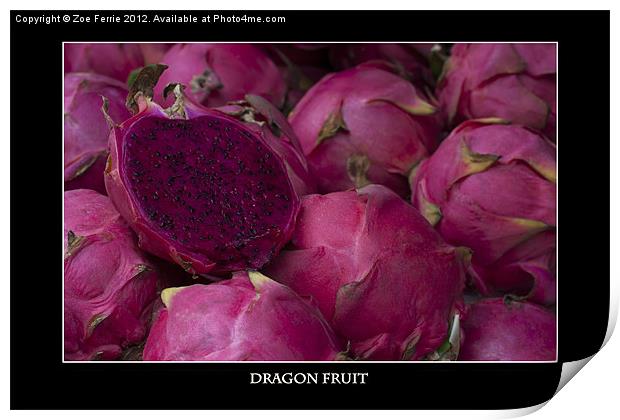 Dragonfruit at the Market Print by Zoe Ferrie