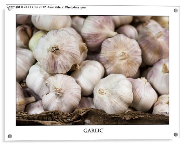 Fresh Garlic at the Market Acrylic by Zoe Ferrie
