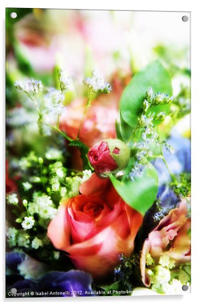 Garden of Flowers Acrylic by Isabel Antonelli