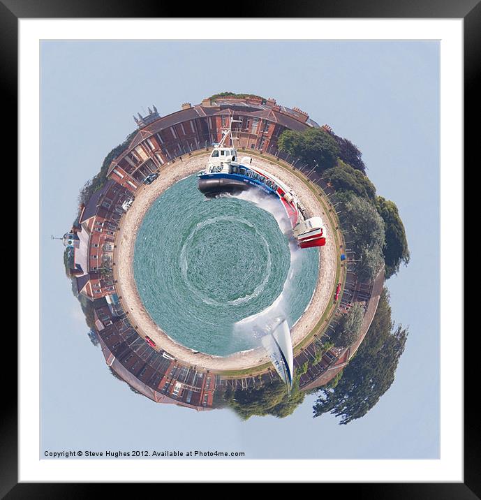 Southsea Hovercraft Small World Framed Mounted Print by Steve Hughes