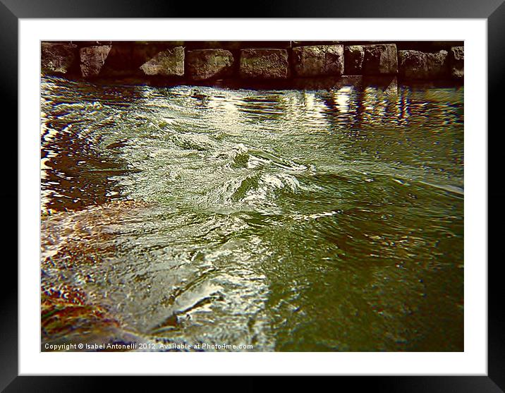 Green Water Tide Framed Mounted Print by Isabel Antonelli
