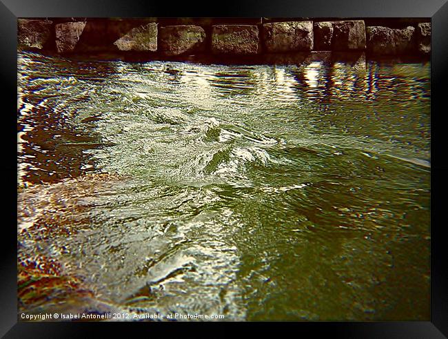 Green Water Tide Framed Print by Isabel Antonelli
