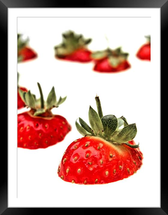 Strawberry Cream fields Framed Mounted Print by Chris Manfield