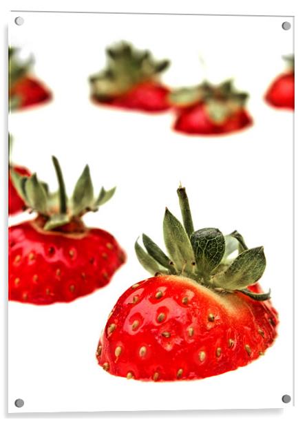 Strawberry Cream fields Acrylic by Chris Manfield