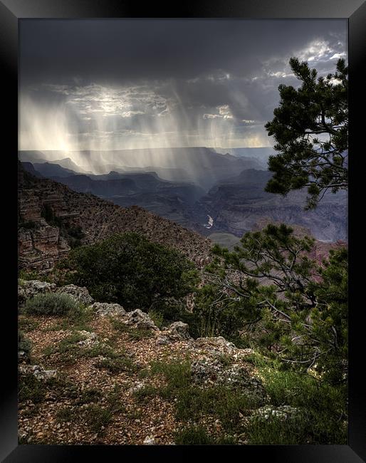 Grand Canyon Storm Framed Print by simon  davies