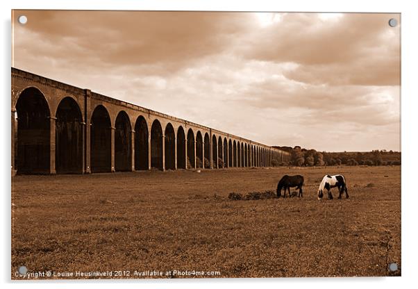 Harringworth Viaduct, Rutland Acrylic by Louise Heusinkveld