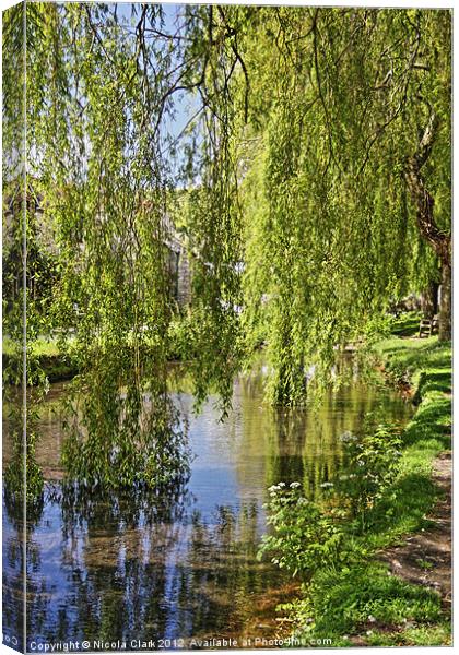 Willow Reflection Canvas Print by Nicola Clark
