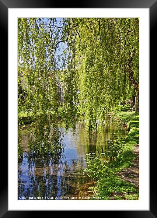 Willow Reflection Framed Mounted Print by Nicola Clark