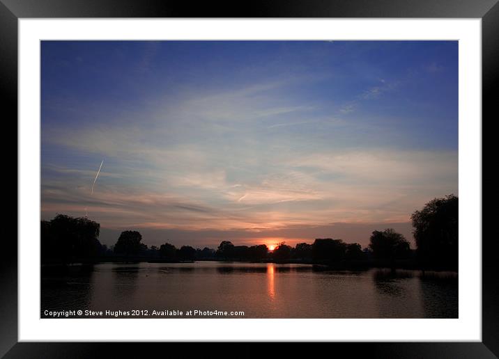 Sundown at Bushy Park Framed Mounted Print by Steve Hughes