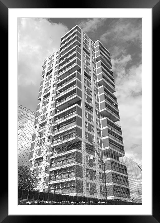 High Rise Flats Framed Mounted Print by Iain McGillivray