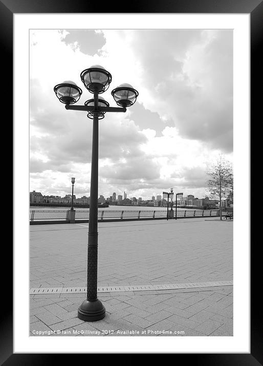 Westferry Lamp Post Framed Mounted Print by Iain McGillivray