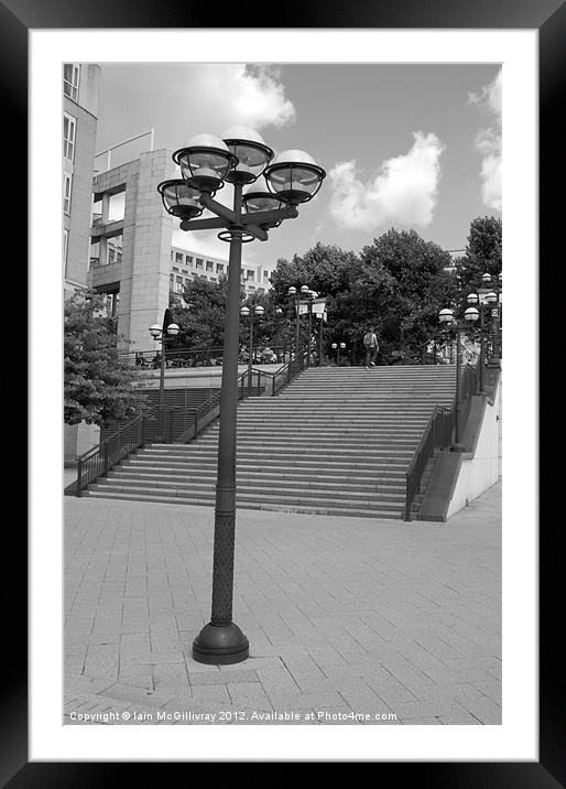 Westferry Lamp Post Framed Mounted Print by Iain McGillivray