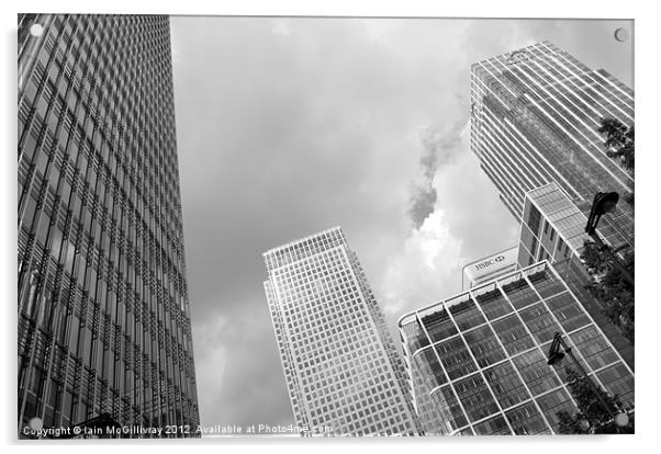 Canary Wharf Skyscrapers Acrylic by Iain McGillivray