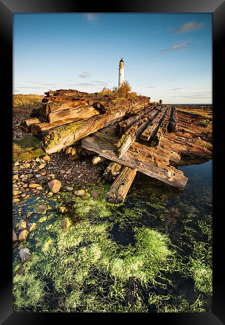 Barns Ness Lighthouse Framed Print by Keith Thorburn EFIAP/b