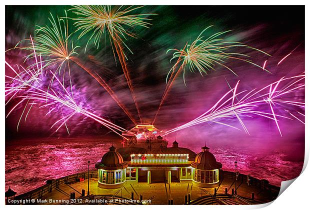 Cromer fireworks 2 Print by Mark Bunning