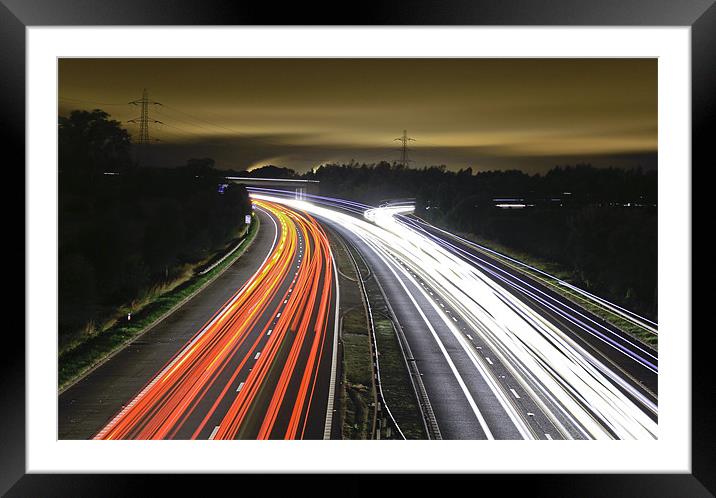 Scottish Light Trails Framed Mounted Print by Buster Brown