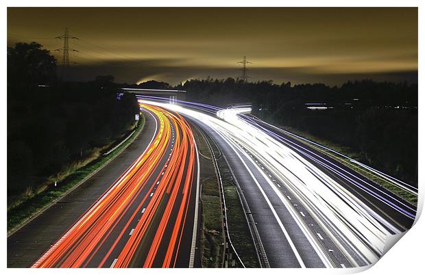 Scottish Light Trails Print by Buster Brown