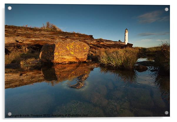 Barns Ness Lighthouse Acrylic by Keith Thorburn EFIAP/b