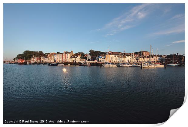 Weymouth Harbour in Summer Print by Paul Brewer