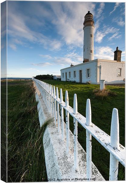 Barns Ness Lighthouse Canvas Print by Keith Thorburn EFIAP/b