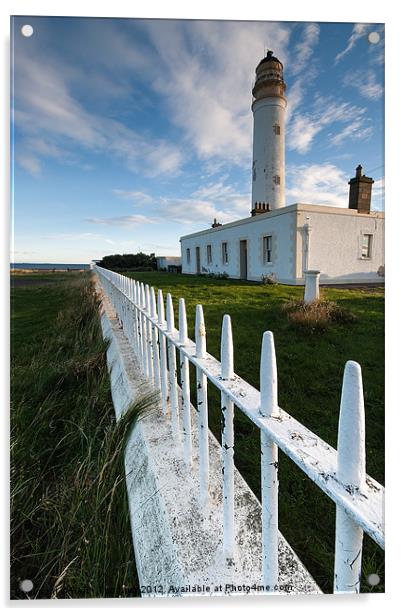 Barns Ness Lighthouse Acrylic by Keith Thorburn EFIAP/b