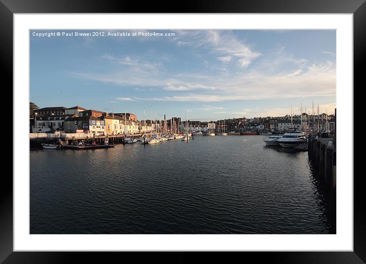 Weymouth Harbour in Summer Framed Mounted Print by Paul Brewer