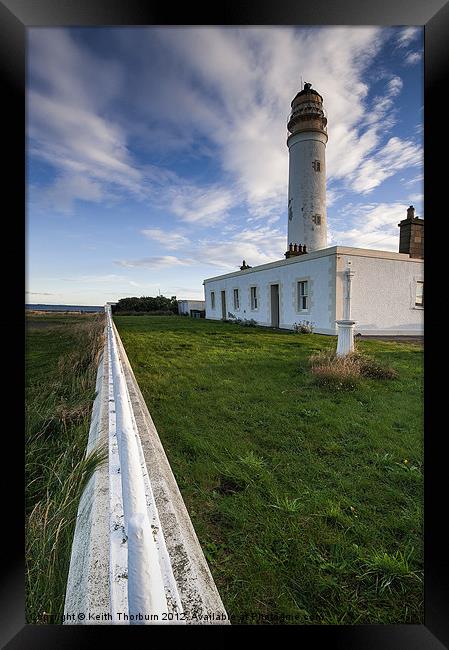 Barns Ness Lighthouse Framed Print by Keith Thorburn EFIAP/b
