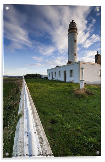 Barns Ness Lighthouse Acrylic by Keith Thorburn EFIAP/b