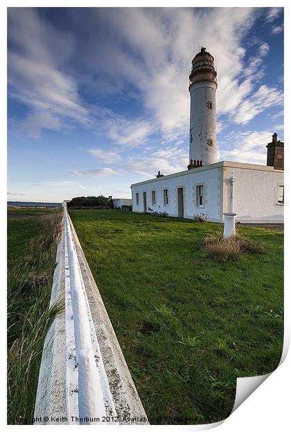 Barns Ness Lighthouse Print by Keith Thorburn EFIAP/b