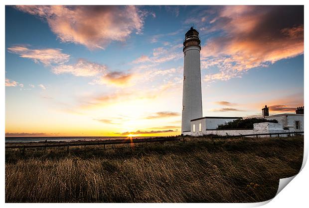 Sunrise at Barns Ness Lighthouse Print by Keith Thorburn EFIAP/b