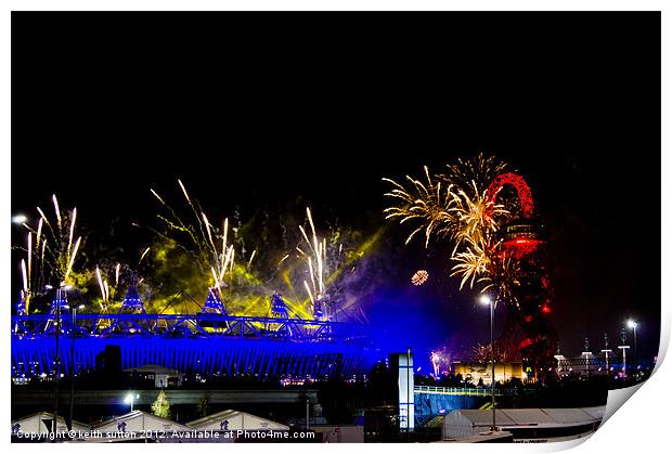 paralympic closing ceremony Print by keith sutton