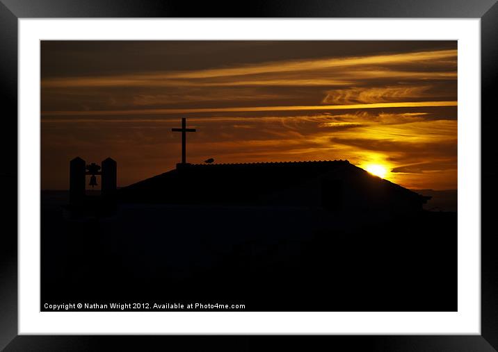 Algarve sunset. Framed Mounted Print by Nathan Wright